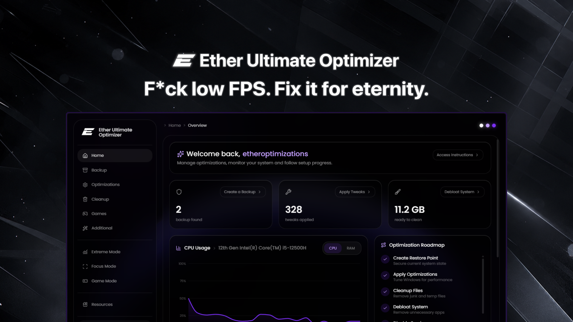 Firmware Optimizations Ether Optimizations - Ultimate PC Optimization Software